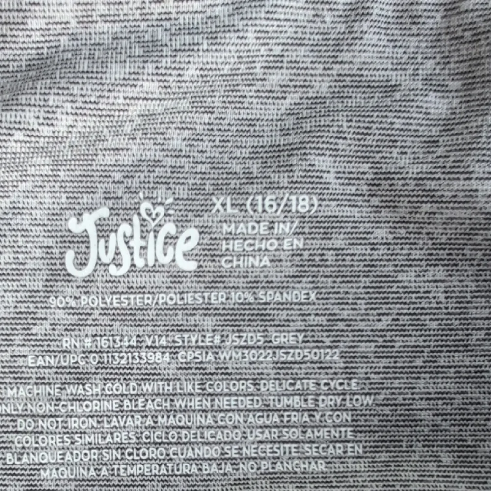 Justice Gray and Gold Leggings with Tapered Design - Picture 3 of 4